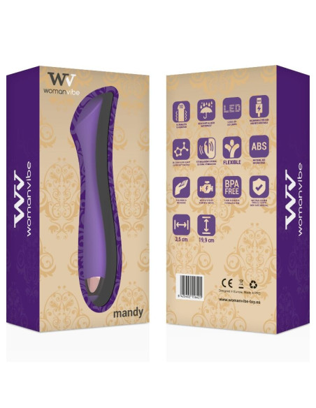 WOMANVIBE - MANDY K POINT ĮKRAUNAMAS SILIKONINIS VIBRATORIUS