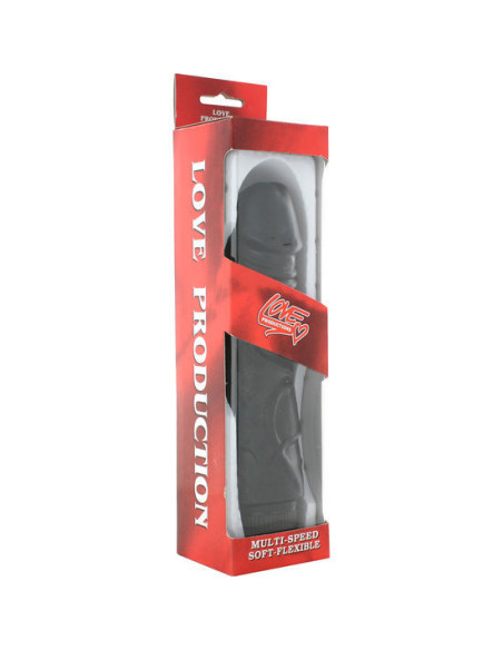 SEVEN CREATIONS - TOBULI MALONUMAI JUODAS VIBRATORIUS 22 CM