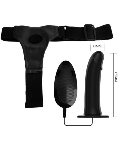 PRETTY LOVE - VITO STRAP ON WITH HOLLOW DILDO AND VIBRATION 17.3 CM
