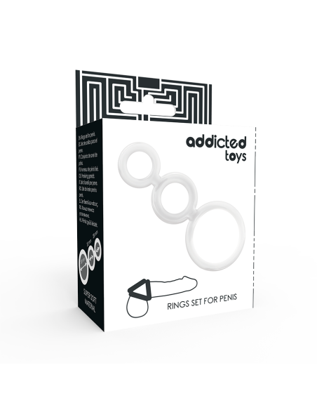 ADDICTED TOYS - ŽIEDŲ RINKINYS PERMATOMIEMS VARPOS ŽIEDAMS