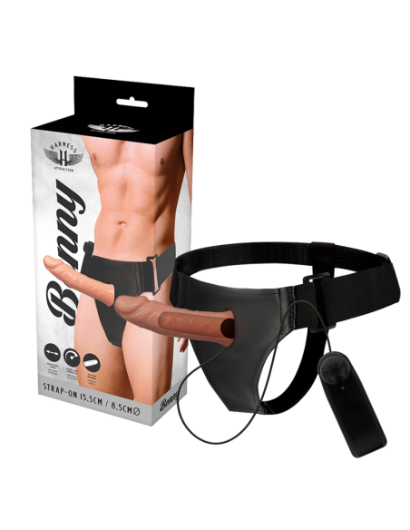 HARNESS ATTRACTION - RNES HOLLOW BENNY WITH VIBRATOR 15 CM -O- 4.5 CM