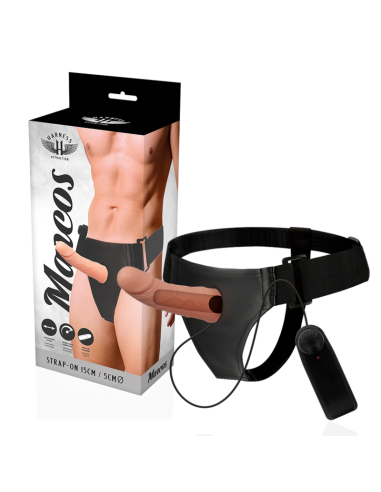 HARNESS ATTRACTION - RNES TUŠČIABUČIAI RĖMELIAI SU VIBRUOTU 15 CM -O- 5 CM