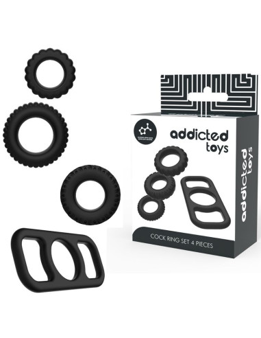 ADDICTED TOYS – penio žiedų rinkinys, 4 dalys