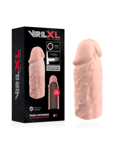 VIRILXL - skysto silikono V3 natūralus varpos ilgintuvas 2