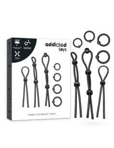 ADDICTED TOYS - LANKSTŪS SILIKONINIAI PENIES ŽIEDAI, 7 DALYS 2
