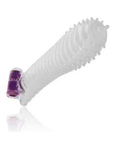 OHMAMA - TEXTURED PENIS SHEATH WITH VIBRATING BULLET 2