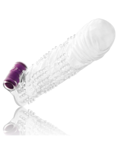 OHMAMA - TEXTURED PENIS SHEATH WITH VIBRATING BULLET 2