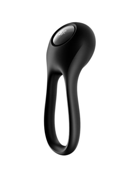 SATISFYER - MAJESTIC DUO ŽIEDINIS VIBRATORIUS JUODAS