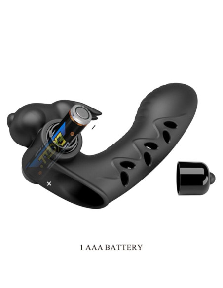 PRETTY LOVE - VANCE BLACK RABBIT VIBRATOR FINGER COVER