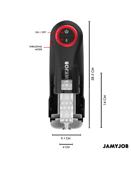 JAMYJOB - GRAVITY AUTOMATIC VAGINA MASTURBATOR 5 THRUSTING MODES AND SOUND EFFECT