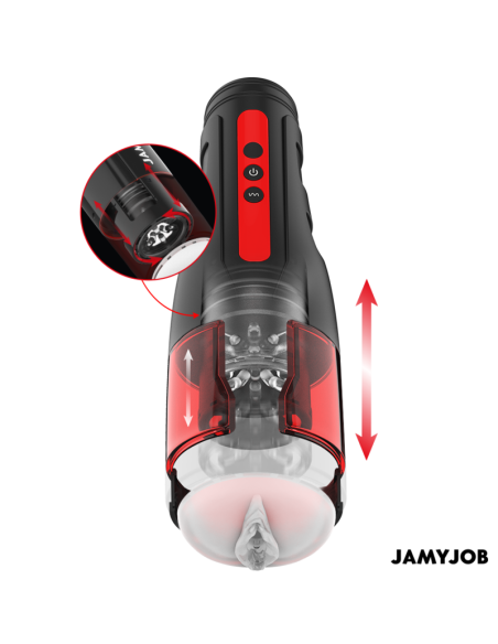 JAMYJOB - CIKLONO AUTOMATINIS VAGINOS MASTURBATORIUS SU 10 SUKIMO IR STUMIMO REŽIMŲ