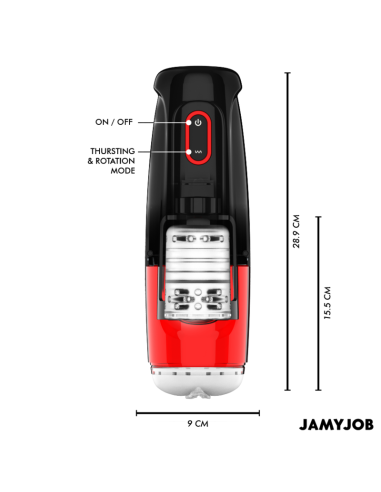 JAMYJOB - STORM automatinis vaginos masturbatorius su 10 sukimosi ir stūmimo režimų
