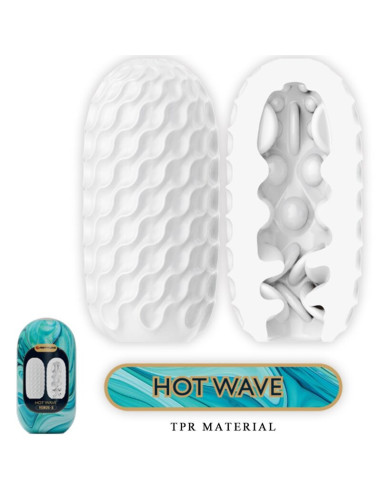 PRETTY LOVE - HOT WAVE SILICONE MALE MASTURBATOR WHITE