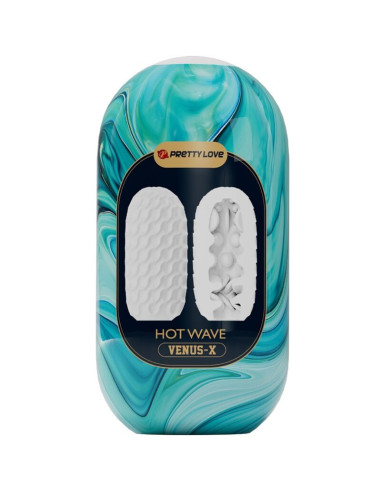 PRETTY LOVE - HOT WAVE SILICONE MALE MASTURBATOR WHITE