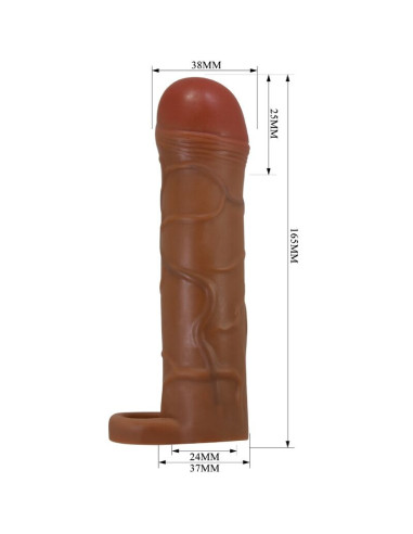 PRETTY LOVE - BUNION PENIS SLEEVE WITH 2.5 CM EXTENSION MULATTO