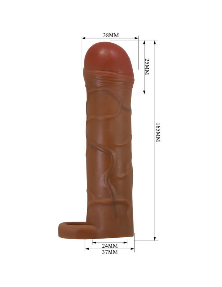 PRETTY LOVE - BUNION PENIS SLEEVE WITH 2.5 CM EXTENSION MULATTO