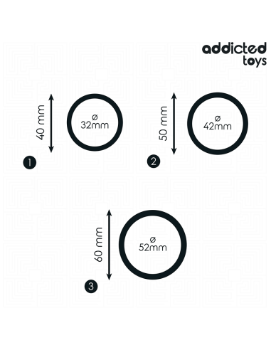 ADDICTED TOYS - SET OF SILICONE RINGS MODEL 2