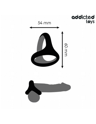 ADDICTED TOYS - STORAS TRIGUBAS PENIO ŽIEDAS
