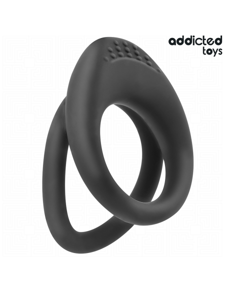 ADDICTED TOYS - DVIGUBA TEKSTŪRUOTA PENIO ŽIEDAS