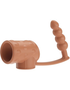 PRETTY LOVE - PENIS SLEEVE WITH ANAL PLUG NATURAL 2