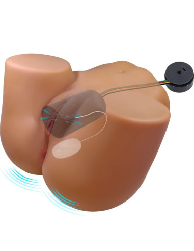 CRAZY BULL - WENDY REALISTIC FEMALE BUTT VIBRATOR AND SUCKER WITH SOUND 11 KG