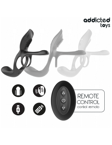 ADDICTED TOYS - DOUBLE PENIS RING WITH CLITORAL STIMULATOR