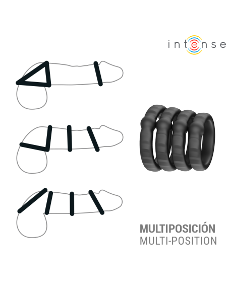 INTENSE - MICHIEL SET OF 4 PENIS RINGS MODEL 10
