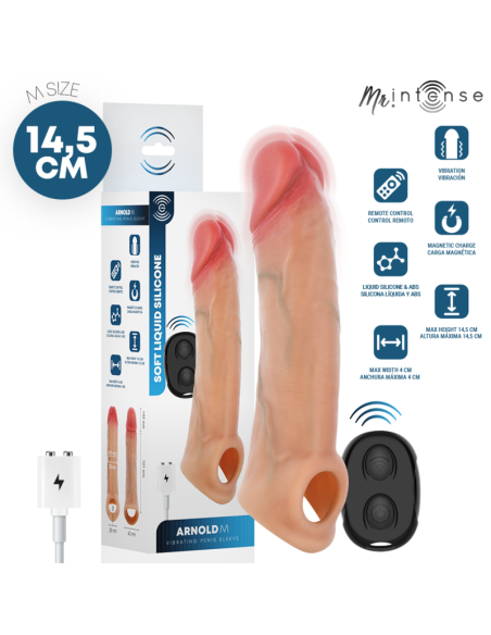MR INTENSE - ARNOLD M ULTRA-REALISTIC VIBRATING PENIS SLEEVE 14.5 CM -Ø- 4 CM
