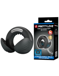 PRETTY LOVE - QUENTIN PENIS RING WITH TESTICULAR STIMULATOR 2