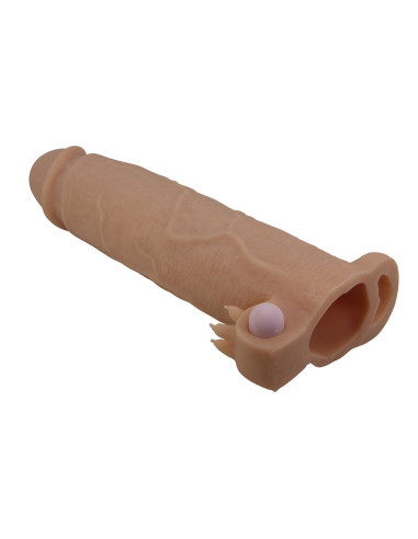 PRETTY LOVE - XERXES PENIS SLEEVE WITH CLITORAL STIMULATOR AND VIBRATION