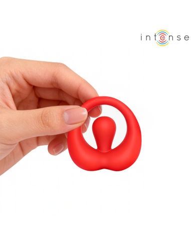 INTENSE - RUSSELL VIBRATING PENIS RING WITH CLITORIS STIMULATION RED