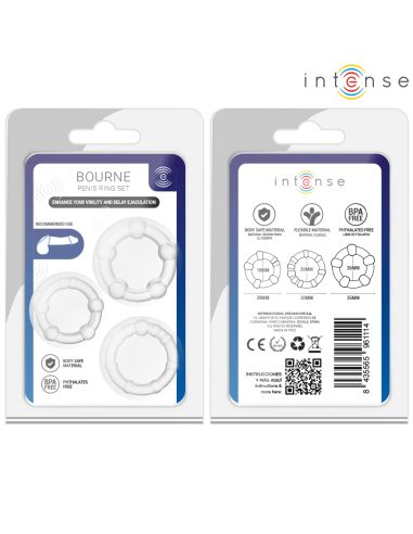 INTENSE - BOURNE SET OF 3 PENIS RING
