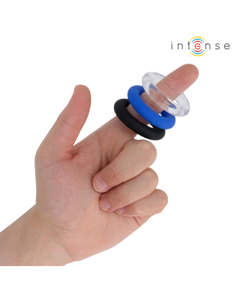 INTENSE - WICK SET OF 3 PENIS RINGS VARIOUS COLORS