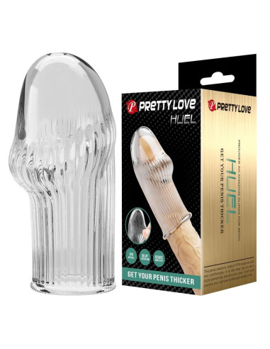 PRETTY LOVE - HUEL PENIS SLEEVE GET YOUR PENIS THICKER TRANSPARENT
