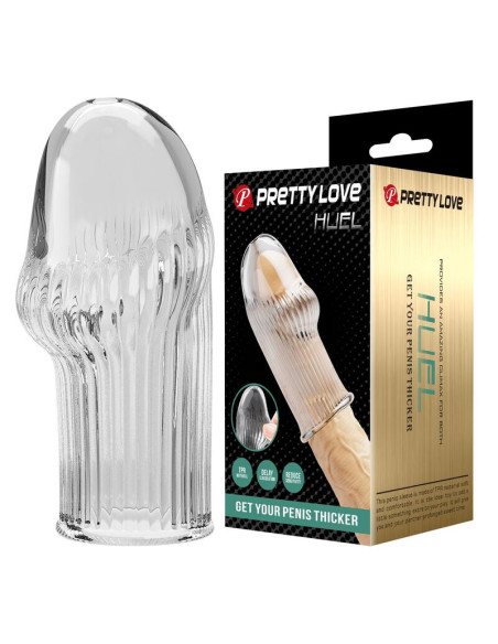 PRETTY LOVE - HUEL PENIS SLEEVE GET YOUR PENIS THICKER TRANSPARENT