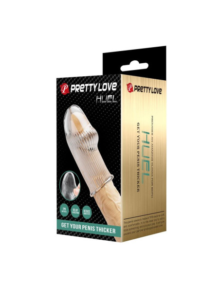 PRETTY LOVE - HUEL PENIS SLEEVE GET YOUR PENIS THICKER TRANSPARENT