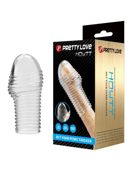PRETTY LOVE - HOTTT PENIS SLEEVE GET YOUR PENIS THICKER TRANSPARENT