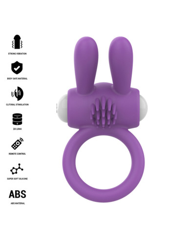 INTENSE - HOPPS VIBRATING PENIS RING WITH CLITORAL STIMULATION PURPLE