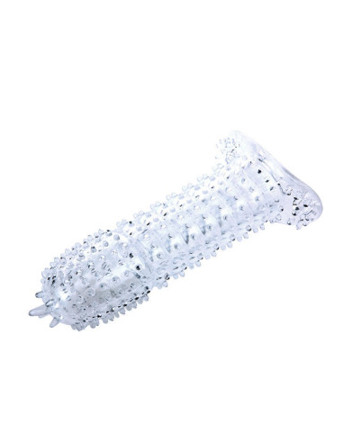 BAILE - PENIO APVALKALAS SU STIMULIUOJANČIAIS TAŠKAIS, VIOLETINIS, 14 CM
