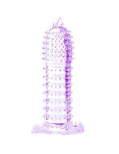 BAILE - PENIO APVALKALAS SU STIMULIUOJANČIAIS TAŠKAIS, VIOLETINIS, 14 CM