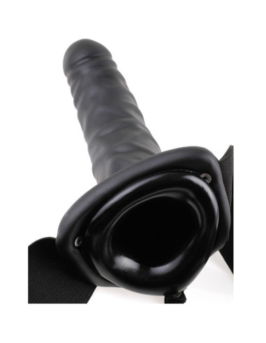 FETISH FANTASY SERIES - 19 CM HOLLOW STRAP-ON BLACK