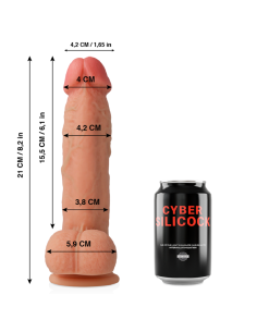 CYBER SILICOCK - SAUL ULTRA REALISTIC SOFT LIQUID SILICONE 21 CM -O- 4.2 CM