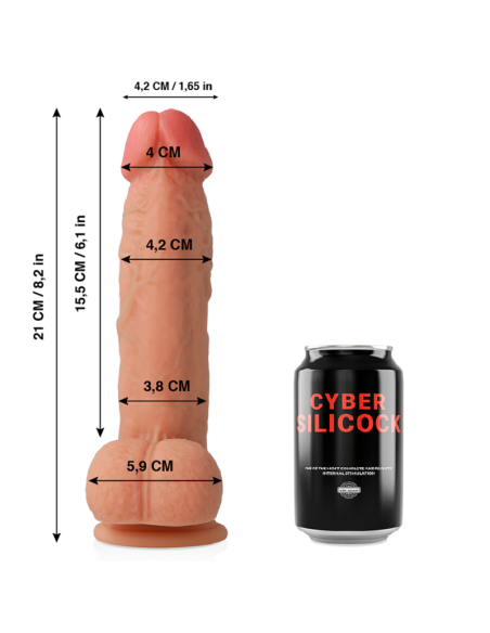 CYBER SILICOCK - SAUL ULTRA REALISTIC SOFT LIQUID SILICONE 21 CM -O- 4.2 CM