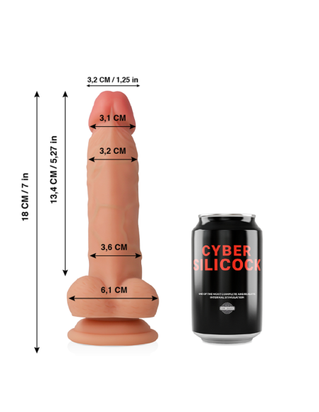 CYBER SILICOCK - JUDE ULTRA REALISTIC SOFT LIQUID SILICONE 18 CM -O- 3.2 CM