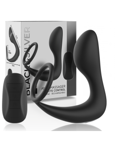 BLACKandSILVER - REMOTE CONTROL ANAL MASSAGER RECHARGEABLE SILICONE BLACK 2