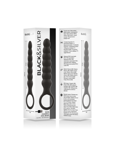 BLACKandSILVER - BOB GALINGAS SILIKONINIS ANALINIS PLĖTIKLIS