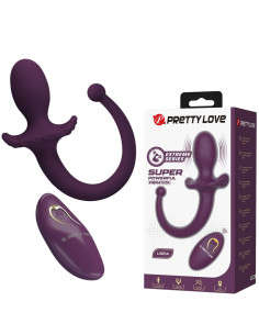 PRETTY LOVE - LIOEA VIBRATING ANAL PLUG WITH TAIL 12 FUNCTIONS PURPLE REMOTE CONTROL 2