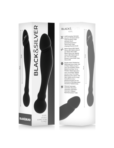 BLACKandSILVER - KARL G TAŠKO STIMULIACINIS DILDO 18 CM