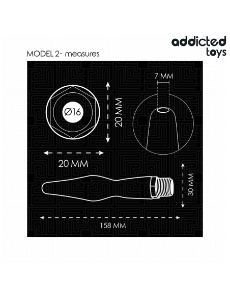 ADDICTED TOYS - ANALINIS VALIKLIS SU UNIVERSALIU ADAPTERIU, MODELIS 2