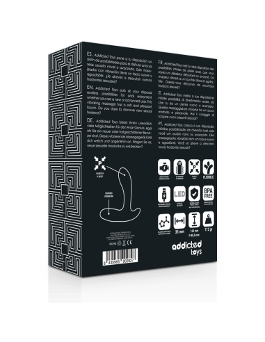 ADDICTED TOYS - ANALINIS MASAŽUOTUVAS JUODA VIBRACIJA